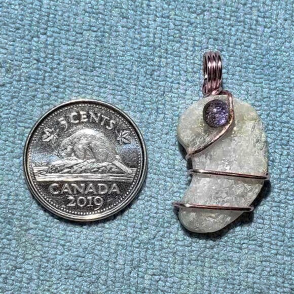 Hand Carved Milky Quarts Pendant - Picture 1 of 1